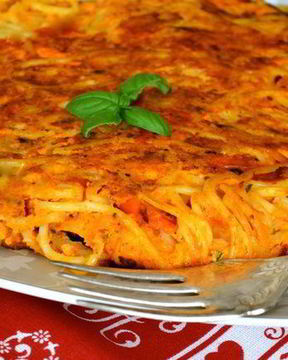 Фриттата из спагетти