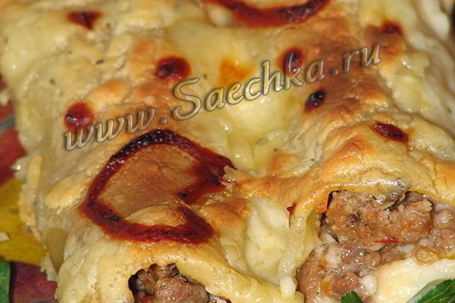 Рецепт каннеллонь с фаршем ко дню святого валентина