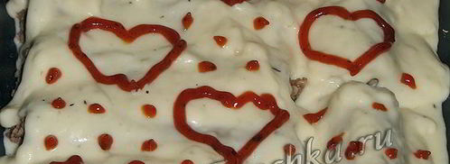 каннеллони с фаршем ко дню святого валентина. Шаг 4