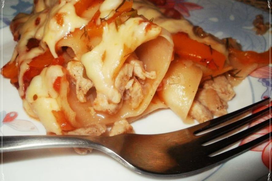 Рецепт каннеллонь с рубленого свининого в соусе