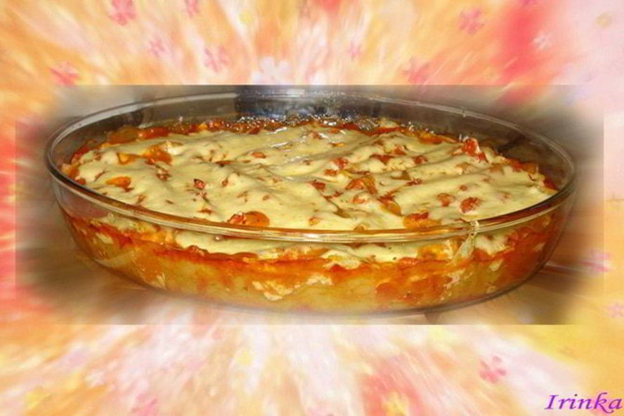 Рецепт каннелоней с начинкой из курицы, баклажанов и творожного сыра