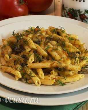 Макароны с грибами