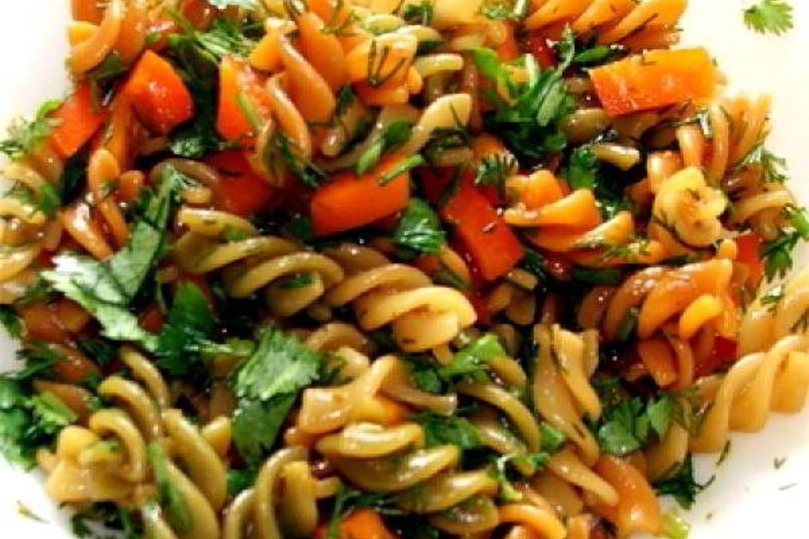 Рецепт макарон с морковью и лукома