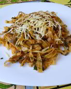 Макароны с вешенками