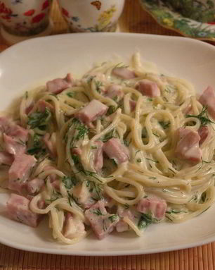 Макароны с ветчиной