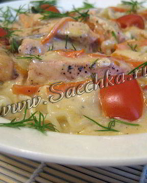 Макароны в сливочном соусе