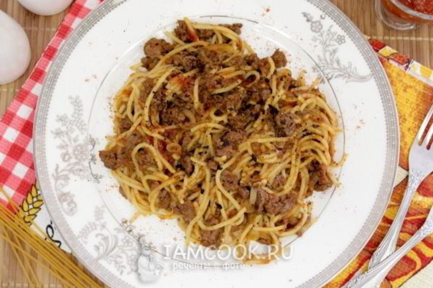 Рецепт пасты с фаршем
