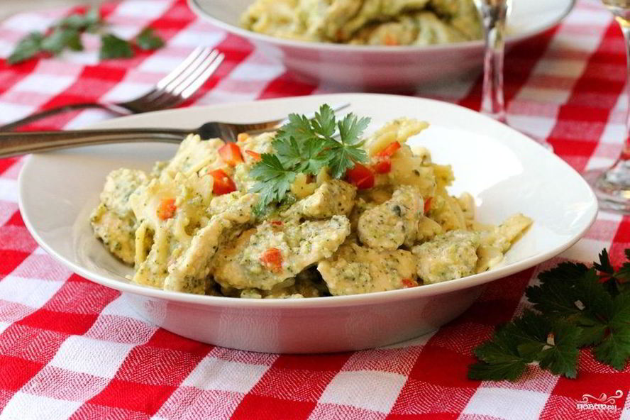 Рецепт пасты с курицей и брокколи