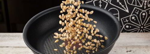 паста с семгой и соусом песто. Шаг 3