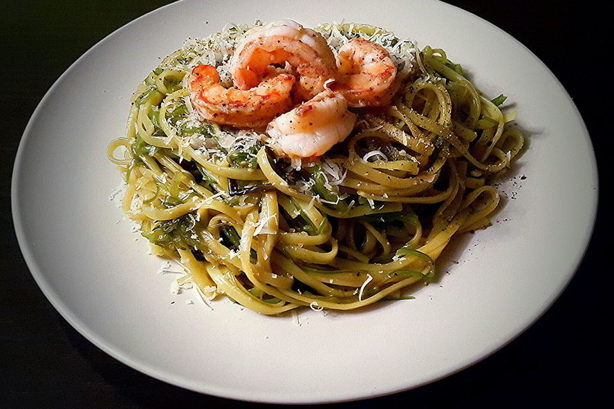 Рецепт спагетти и с чукой и креветками