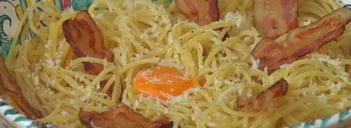 спагетти карбонара с желтками пашот. Шаг 6