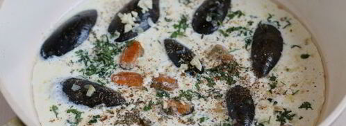 спагетти с мидиями в сливочном соусе. Шаг 8