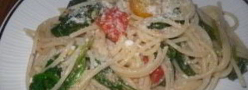 спагетти со шпинатом и помидорами. Шаг 3