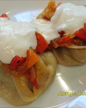 Манты с курицей