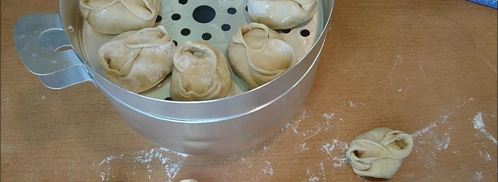 манты с курицей. Шаг 6