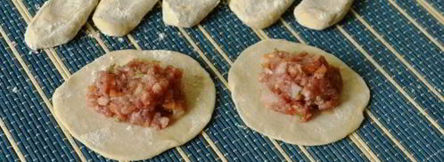 манты с тыквой и мясом. Шаг 17