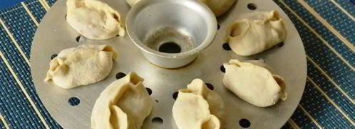 манты с тыквой и мясом. Шаг 21