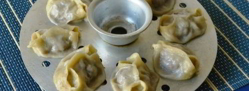 манты с тыквой и мясом. Шаг 22