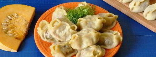 манты с тыквой и мясом. Шаг 23