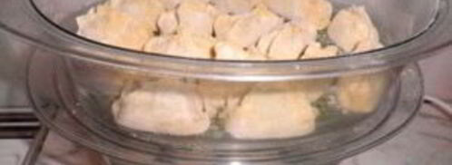 манты в пароварке. Шаг 4