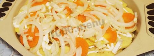 картошка по-французски с грибами лисичками в духовке. Шаг 4