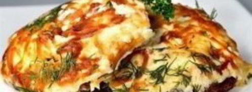 мясо по-французски с грибами и помидорами. Шаг 7