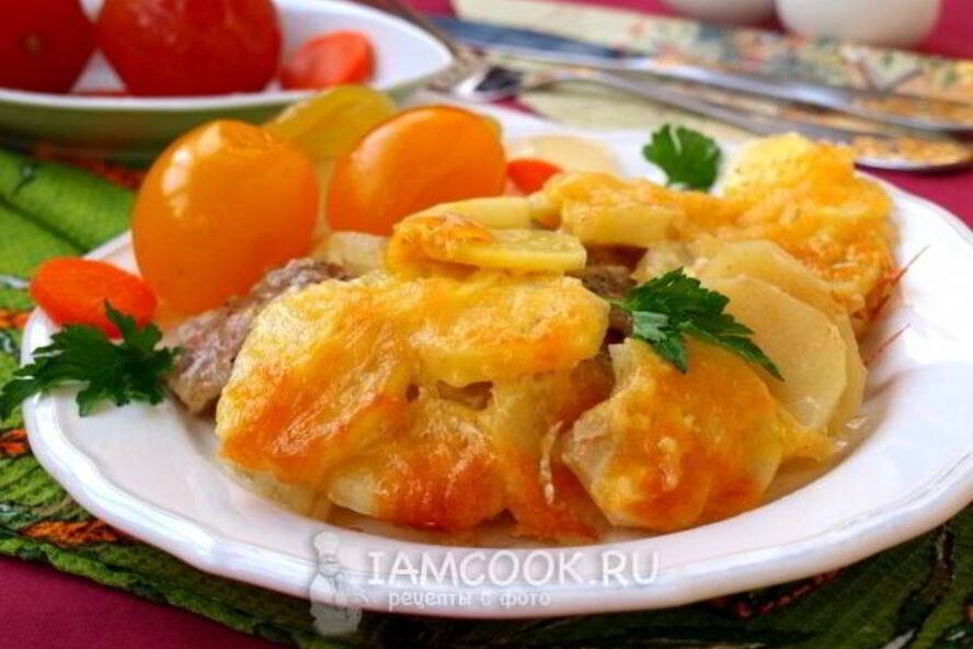 Рецепт мяса по-французски с картофелем