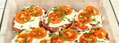 мясо по-французски с помидорами. Шаг 4