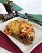 Мясо по-французски с шампиньонами