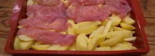 мясо по-французски в духовке с картошкой. Шаг 3