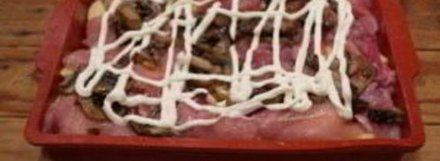 мясо по-французски в духовке с картошкой. Шаг 4