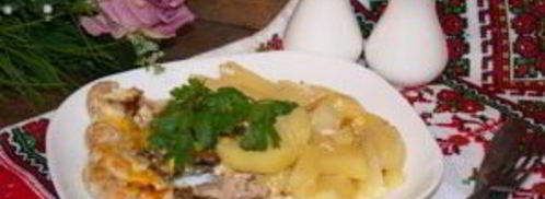 мясо по-французски в духовке с картошкой. Шаг 6