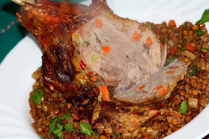 Рецепт голени индейки тушеная