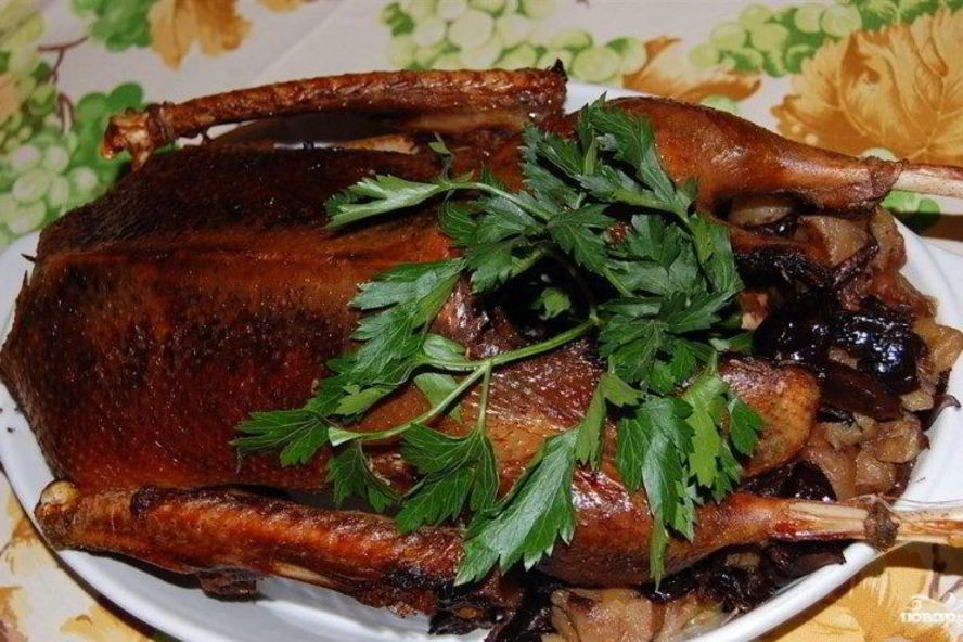 Рецепт гуся в духовке в рукаве