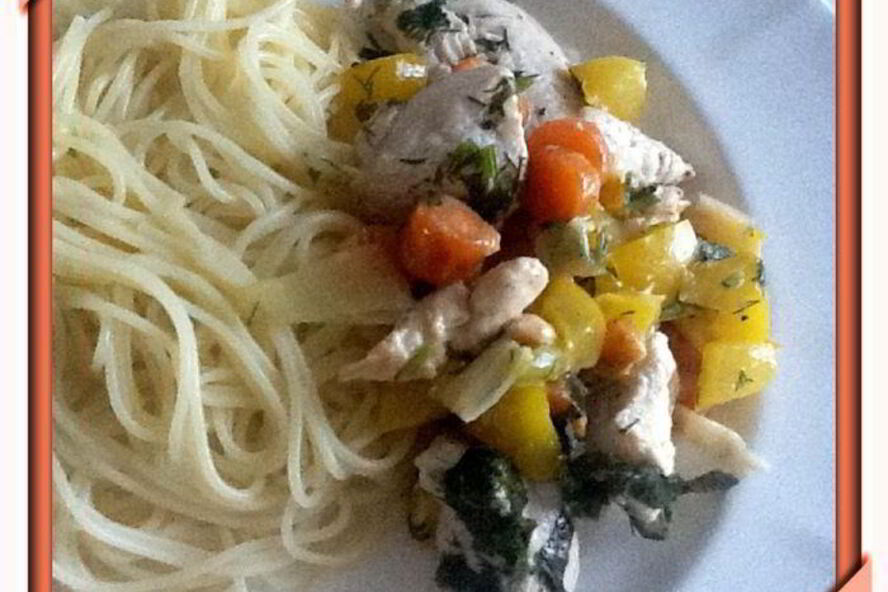 Рецепт куриного филе и желтый перец