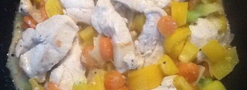 куриное филе и желтый перец. Шаг 10