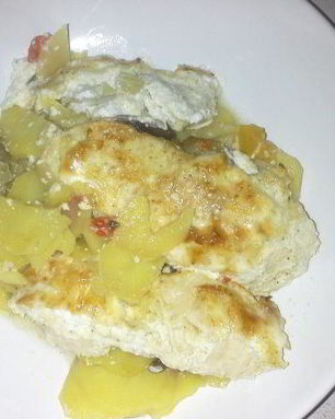 Куриное филе с овощами в духовке