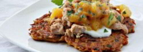 куриные грудки с картофельными оладьями и чатни. Шаг 7