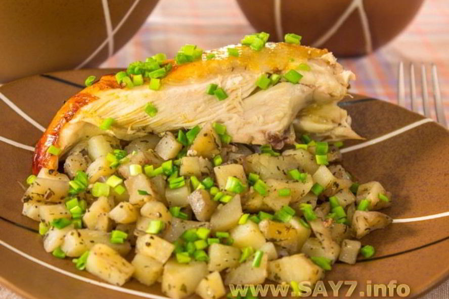 Рецепт курицы, фаршированной картофелем