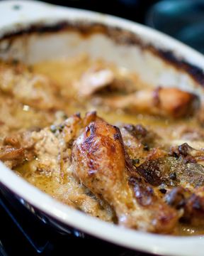 Курица с грибами в духовке