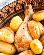 Курица с картофелем и айвой