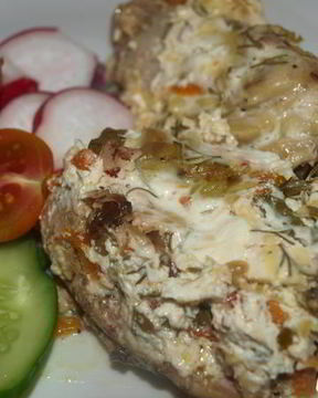 Курица в сметанно-сырном соусе в мультиварке