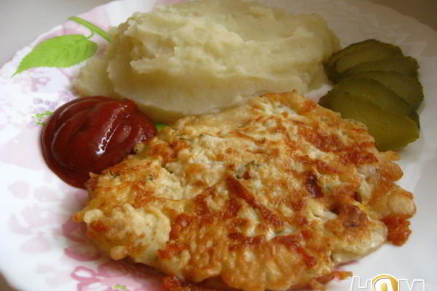 Рецепт отбивных куриных с сыром в кляре