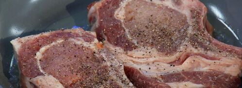 свинина на косточке с рисом и банановым кетчупом. Шаг 2