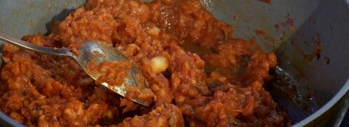 свинина на косточке с рисом и банановым кетчупом. Шаг 5