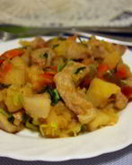 Свинина тушеная с овощами