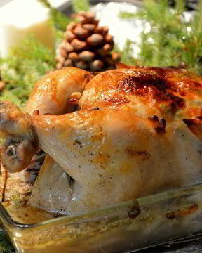 Цыпленок с чесноком и травами