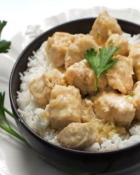 Тушеная индейка в сметанном соусе