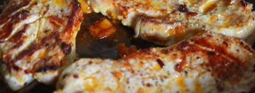 жареные ломтики свиного окорока в панировке из силансу. Шаг 3