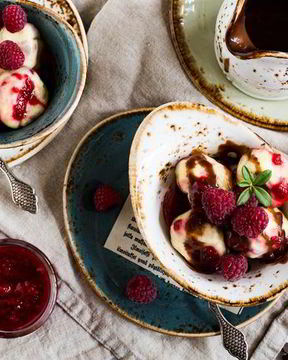 Ньокки с малиной